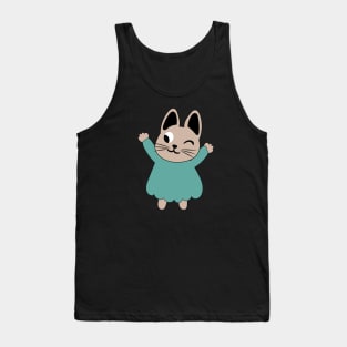 Draw vector illustration character collection cute cat.Doodle cartoon style. Tank Top